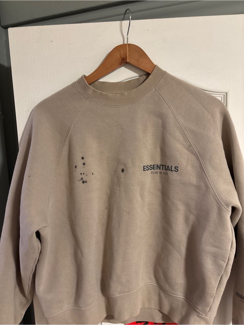 ESSENTIALS Men’s Taupe Crewneck Sweatshirt